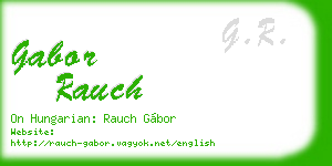 gabor rauch business card